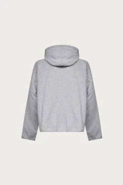 MM6 Maison Margiela Flat Hem Hoodie - Heather Grey< Tees And Sweats