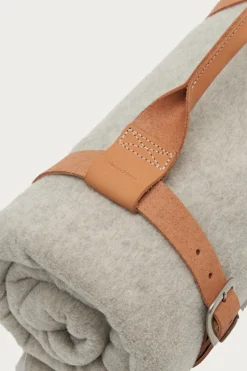 Hender Scheme Fleece Blanket L - Melange Grey< Homegoods