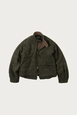 FrizmWORKS Fluffy Wool Harrington Jacket - Seaweed< Coats, Jackets, And Vests