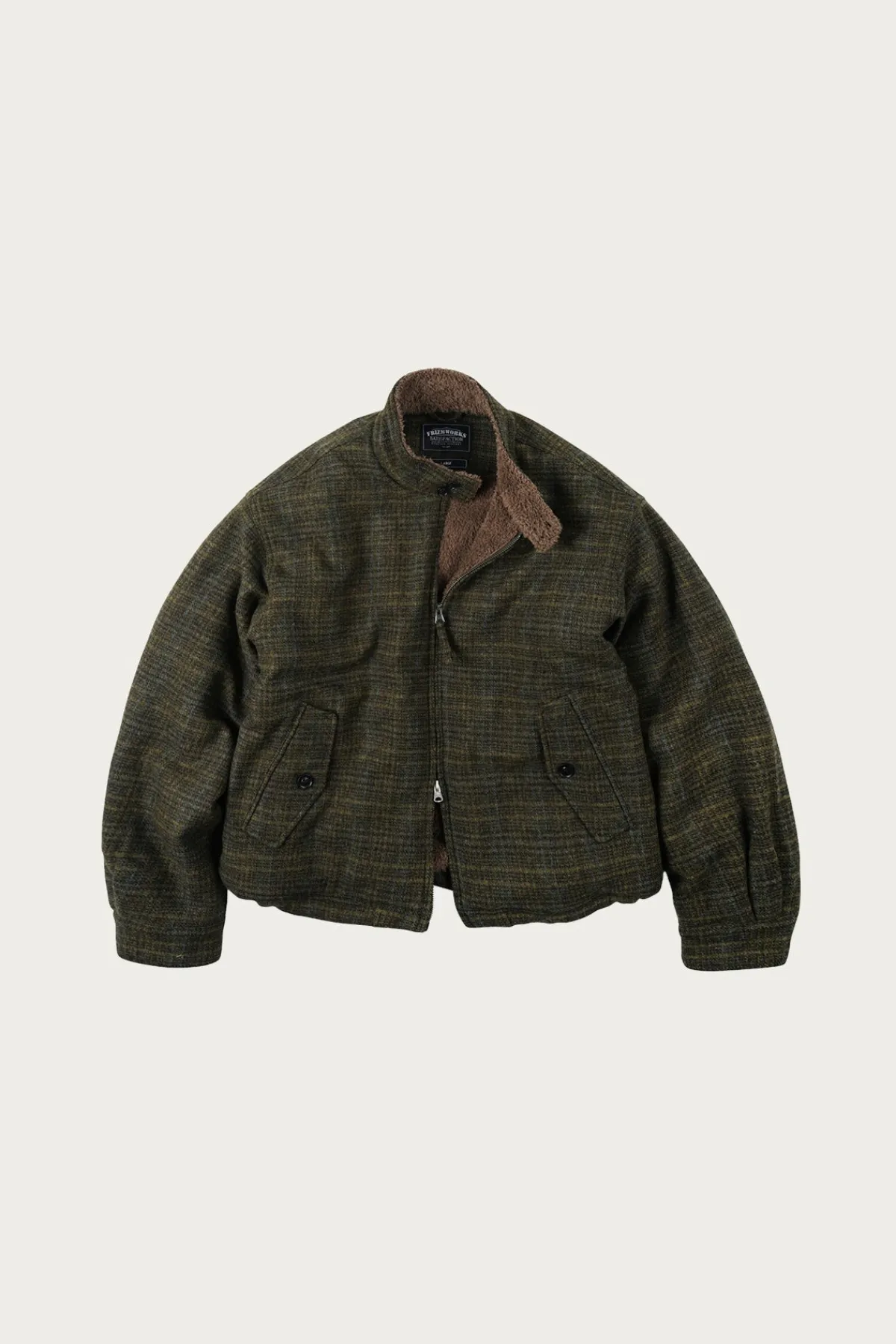 FrizmWORKS Fluffy Wool Harrington Jacket - Seaweed< Coats, Jackets, And Vests