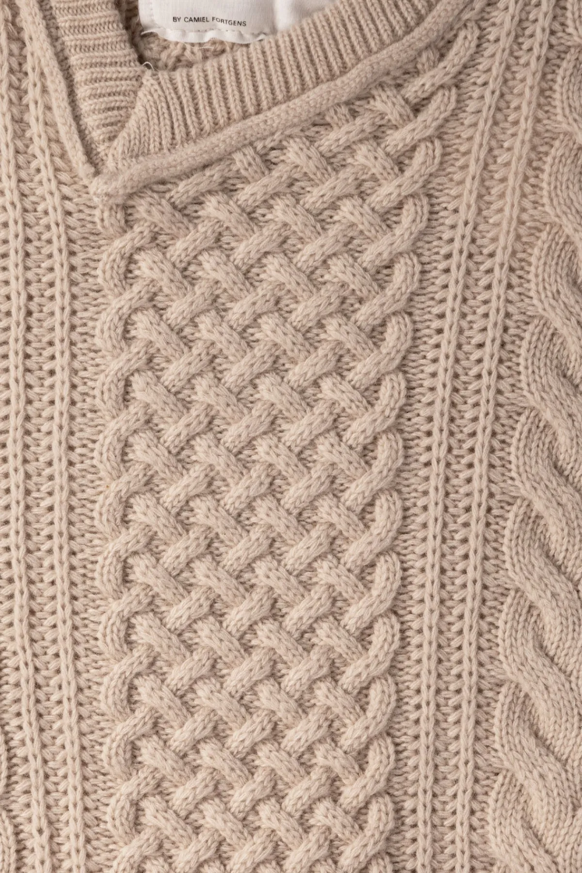 Camiel Fortgens Frankenstein Cable Knit - Natural Off-White< Sweaters