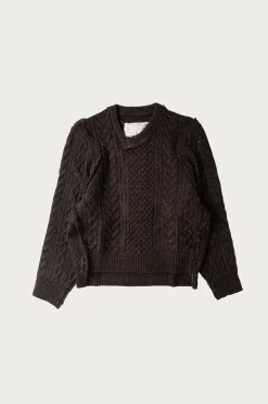 Camiel Fortgens Frankenstein Cable Knit - Natural Brown Glitter< Sweaters