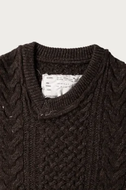 Camiel Fortgens Frankenstein Cable Knit - Natural Brown Glitter< Sweaters