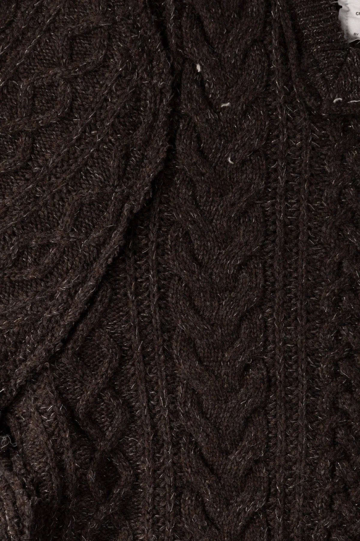 Camiel Fortgens Frankenstein Cable Knit - Natural Brown Glitter< Sweaters