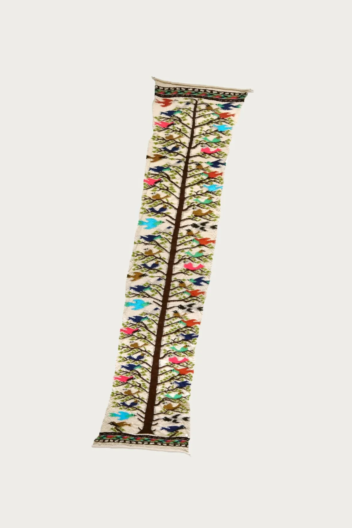 Kapital Fulling Wool HAPPY Scarf BIRD TREE - Beige< Accessories
