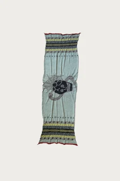Kapital Fulling Wool Scarf COPTIC SKULL - Green< Accessories