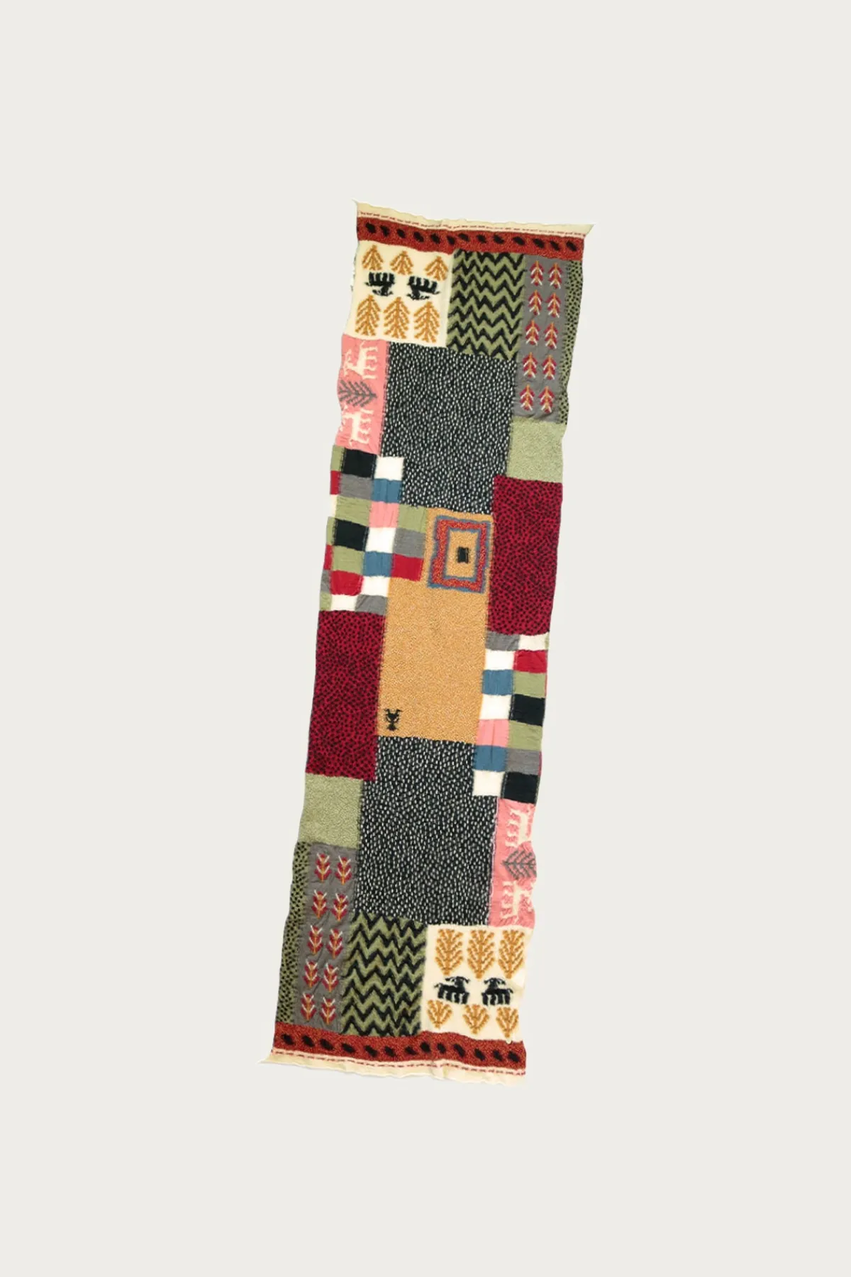 Kapital Fulling Wool Scarf VILLAGE GABBEH - Red< Accessories
