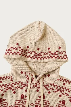 Kapital 5G Jacquard Knit Hood Sweater - Red< Sweaters