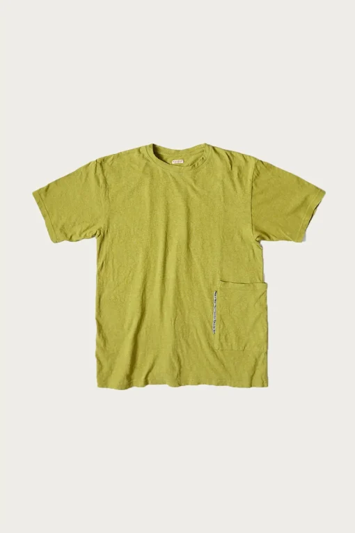 Kapital Gauze Jersey BISCUIT Pocket T - Yellow Green< Tees And Sweats