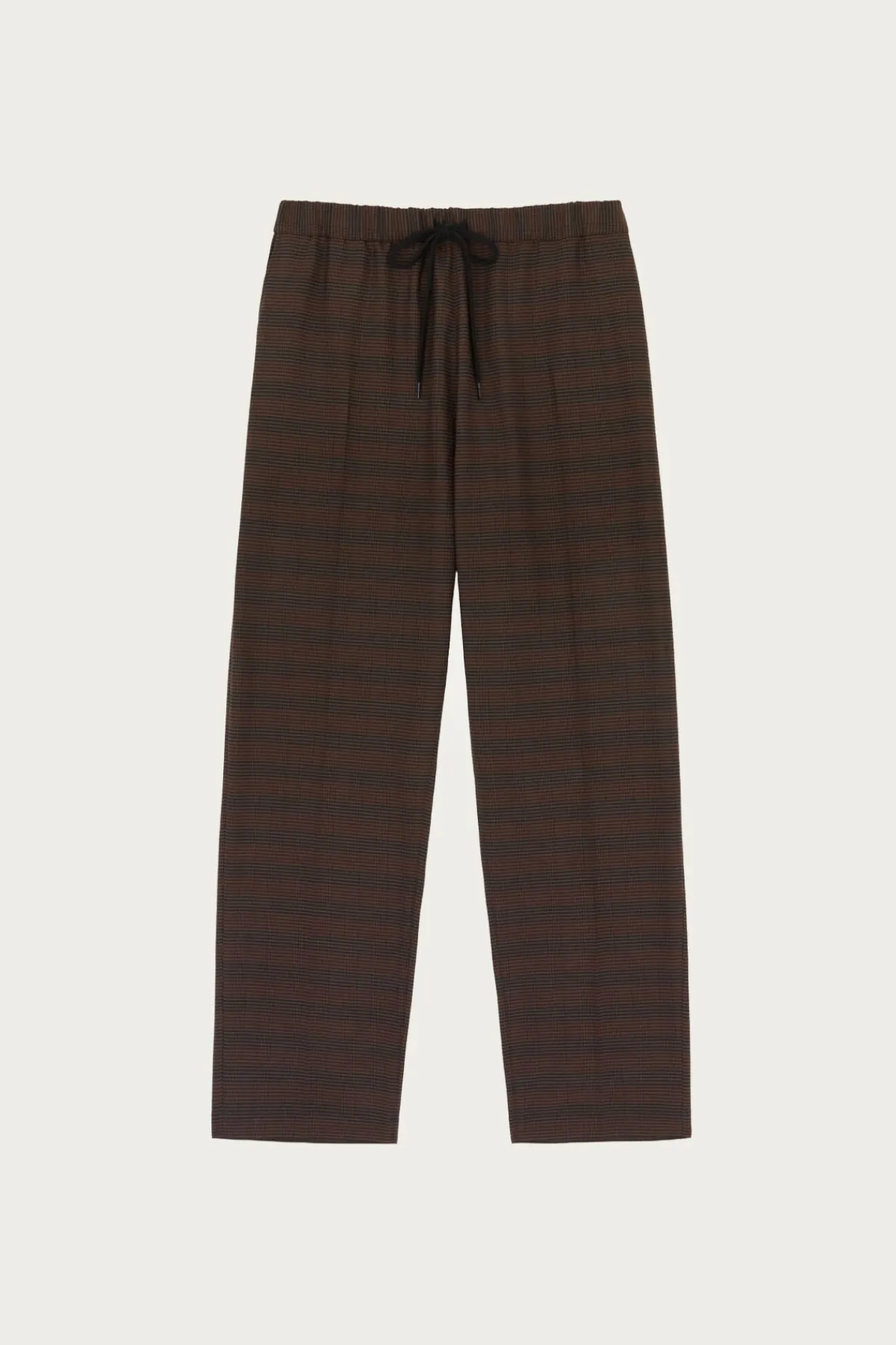 MM6 Maison Margiela Glen Plaid Easy Trousers - Brown/Black< Pants
