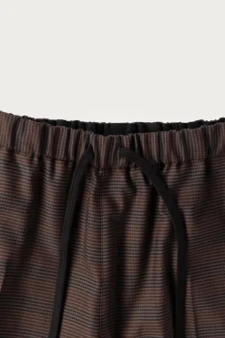 MM6 Maison Margiela Glen Plaid Easy Trousers - Brown/Black< Pants