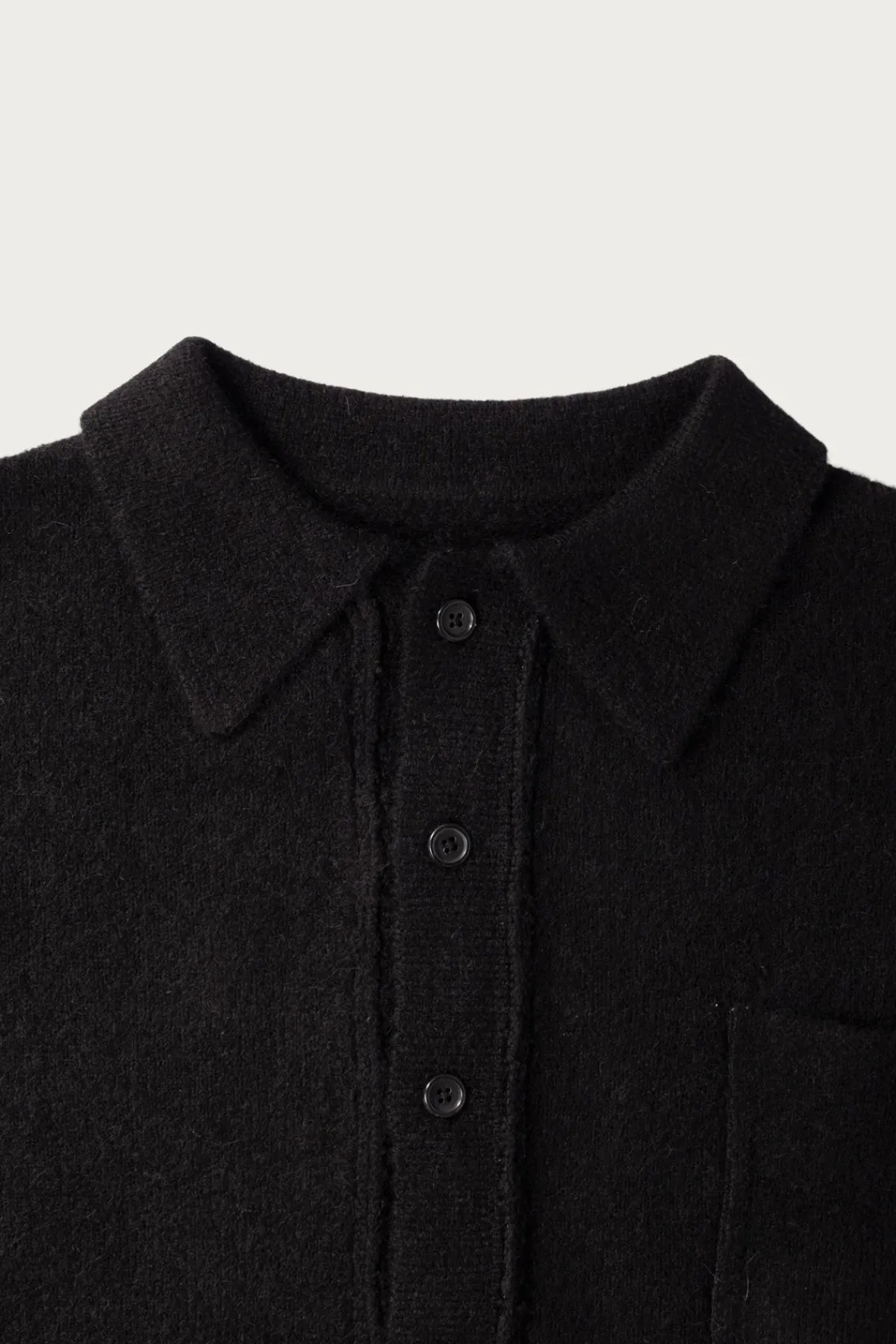 Camiel Fortgens Hairy Cardigan - Black Alpaca Wool< Sweaters