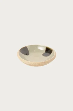Beams Japan Hamadagama Round Plate - White/Olive< Homegoods