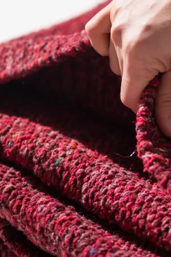 Puebco Handloomed Recycled Yarn Rug - Burgundy< Homegoods