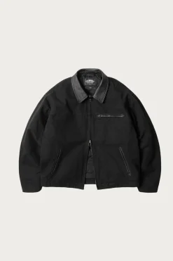 FrizmWORKS Heavy Canvas Destroyed Work Jacket - Black< Coats, Jackets, And Vests
