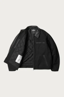 FrizmWORKS Heavy Canvas Destroyed Work Jacket - Black< Coats, Jackets, And Vests