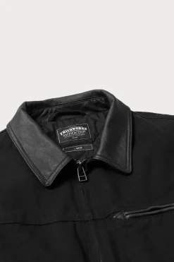 FrizmWORKS Heavy Canvas Destroyed Work Jacket - Black< Coats, Jackets, And Vests