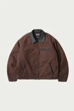 FrizmWORKS Heavy Canvas Destroyed Work Jacket - Brown< Coats, Jackets, And Vests