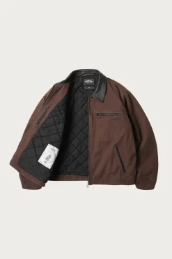 FrizmWORKS Heavy Canvas Destroyed Work Jacket - Brown< Coats, Jackets, And Vests