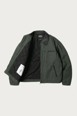 FrizmWORKS Heavy Canvas Destroyed Work Jacket - Olive< Coats, Jackets, And Vests