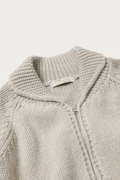 FrizmWORKS Heavy Cowichan Zipup Cardigan - Oatmeal< Sweaters