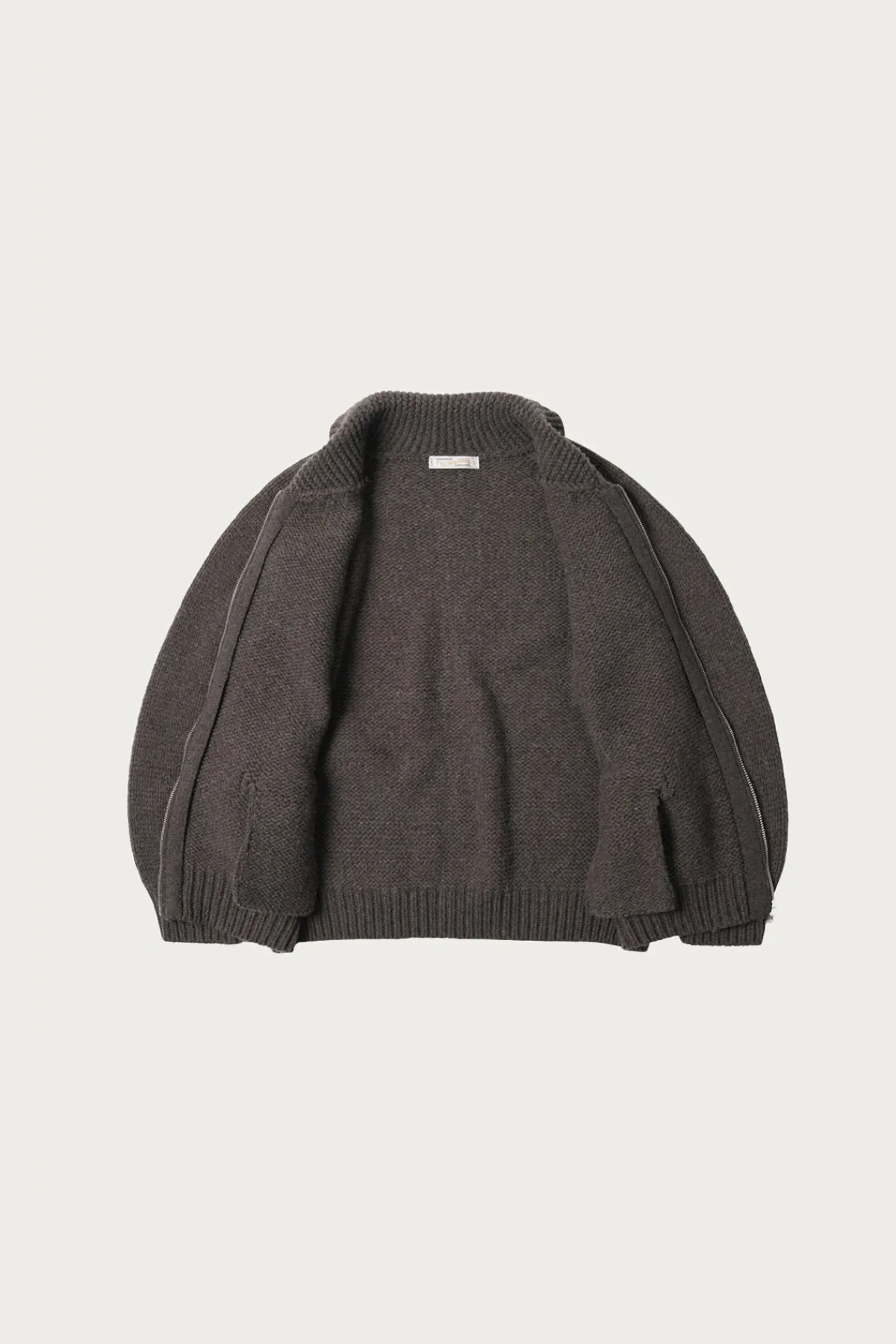 FrizmWORKS Heavy Cowichan Zipup Cardigan - Sephia< Sweaters