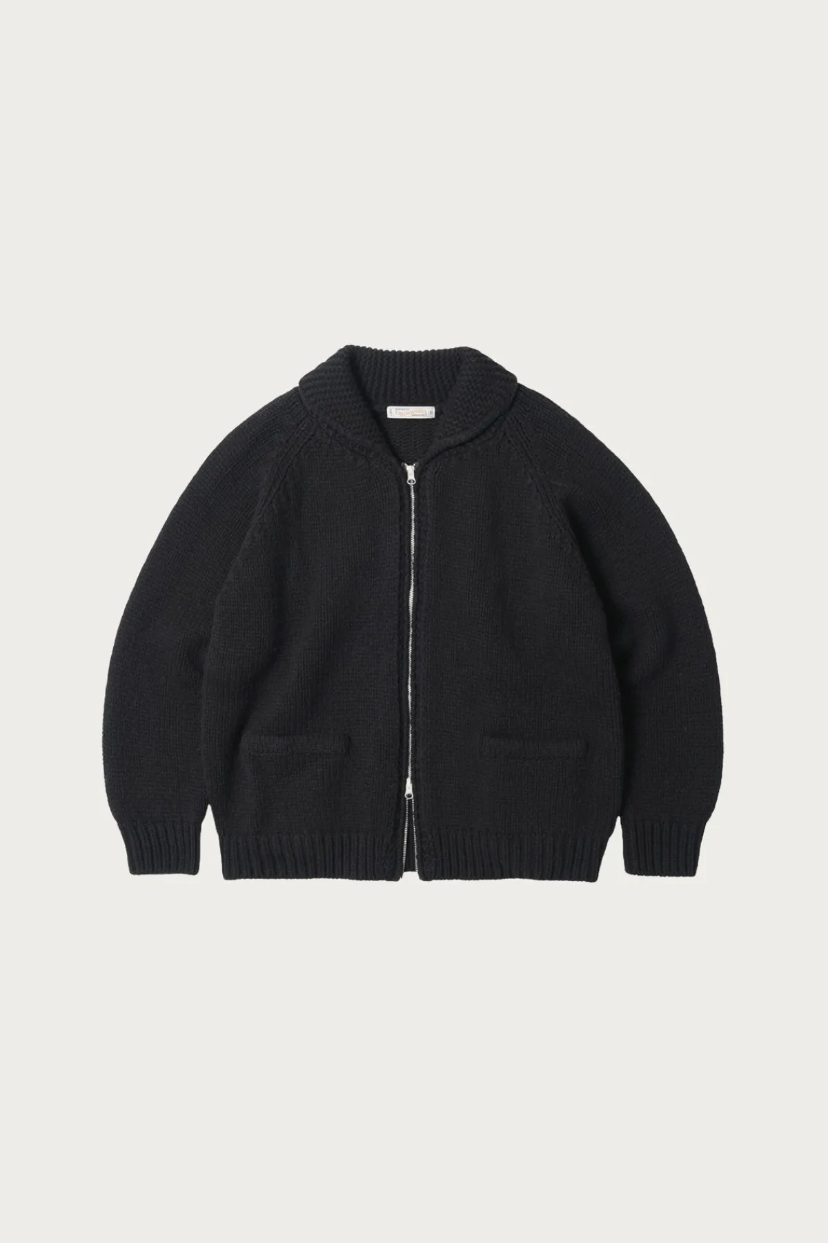 FrizmWORKS Heavy Cowichan Zipup Cardigan - Black< Sweaters