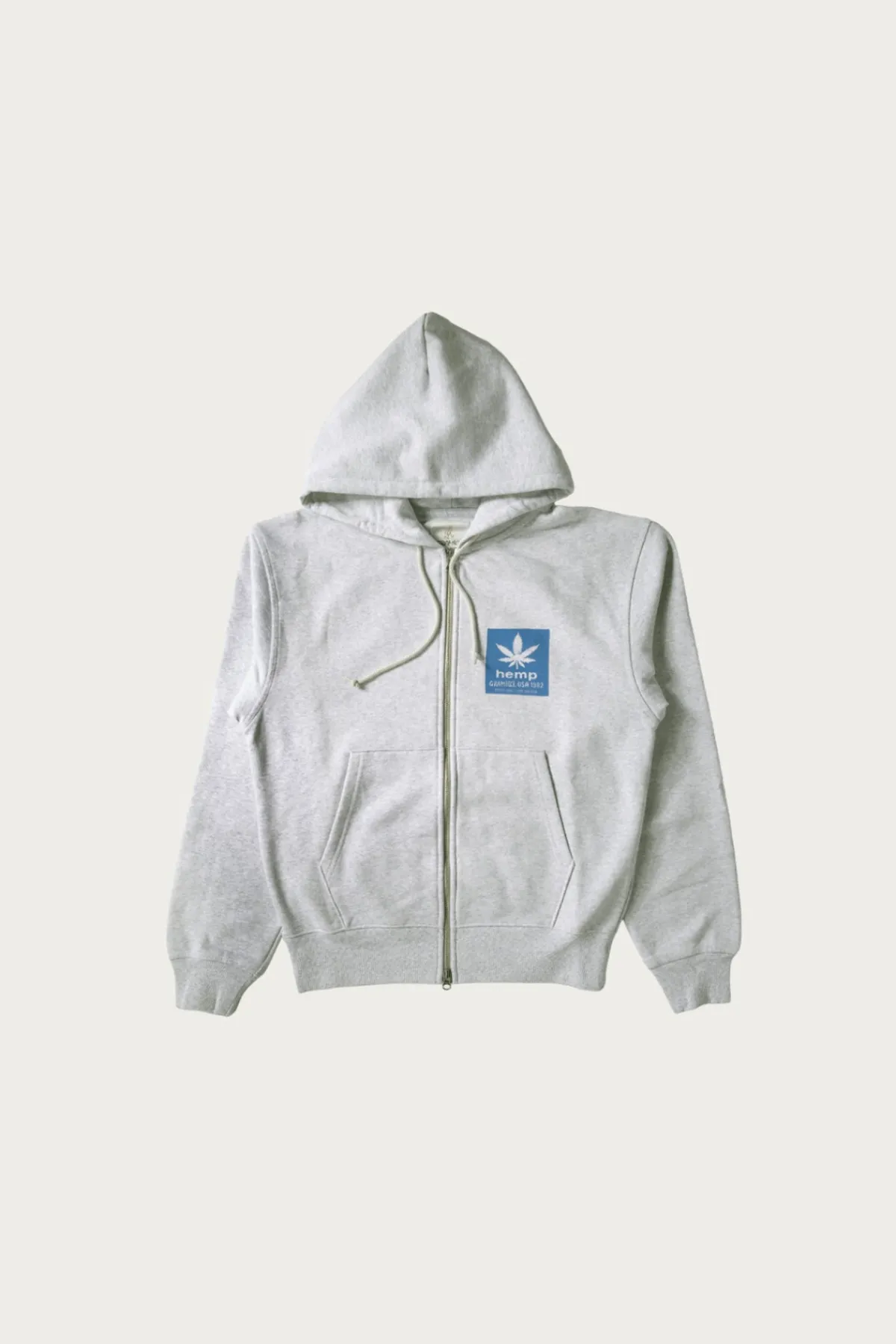 Gramicci Hemp Zip Hooded Sweatshirt - Heather Ash< Tees And Sweats