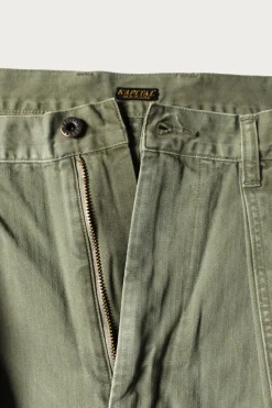 Kapital Herringbone FATIGUE Baggy Pants - Khaki< Pants