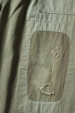 Kapital Herringbone FATIGUE Baggy Pants (RUSHFILED Remake) - Khaki< Pants