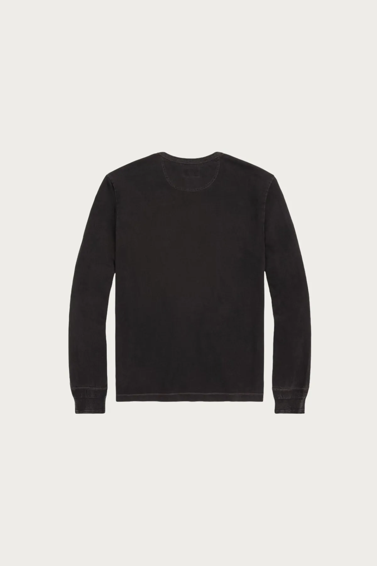 RRL Indigo Jersey Henley Shirt - Sulfur Black< Shirts