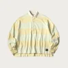 Kapital JAIL Stripe Jersey BIG Rugger Shirt - Yellow/Green< Shirts