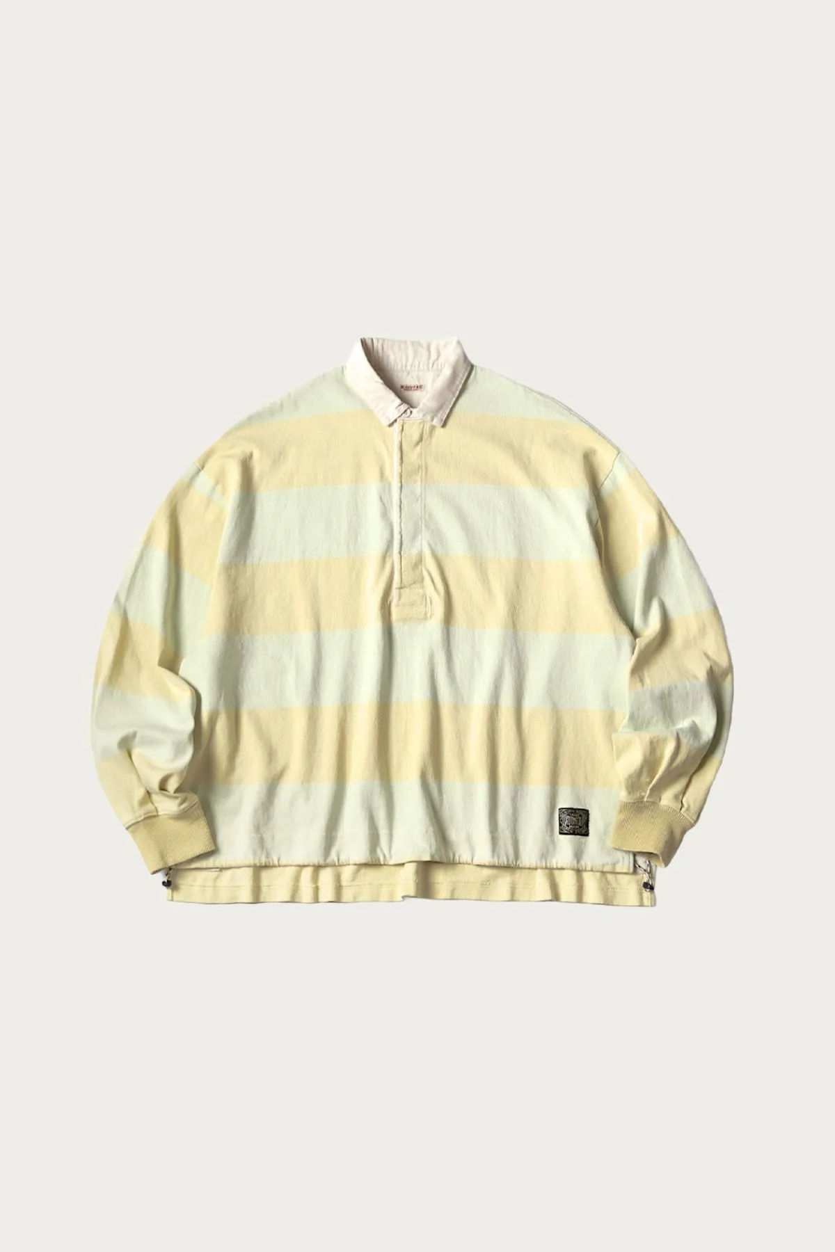 Kapital JAIL Stripe Jersey BIG Rugger Shirt - Yellow/Green< Shirts