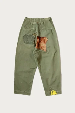 Kapital Katsuragi Cotton High Waist NIME Pants (Gypsy Patch Remake) - Khaki< Pants