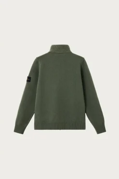Stone Island Lambswool Cardigan - Military Green< Sweaters