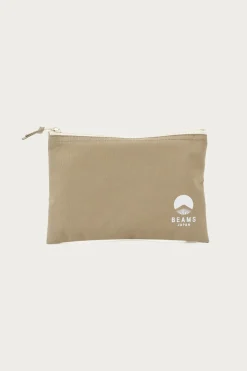 Beams Japan Logo Flat Pouch A5 - Beige< Accessories