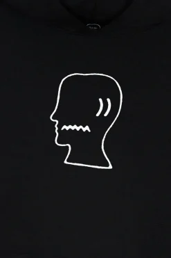 Brain Dead Logo Head Hoodie - Black< Tees And Sweats