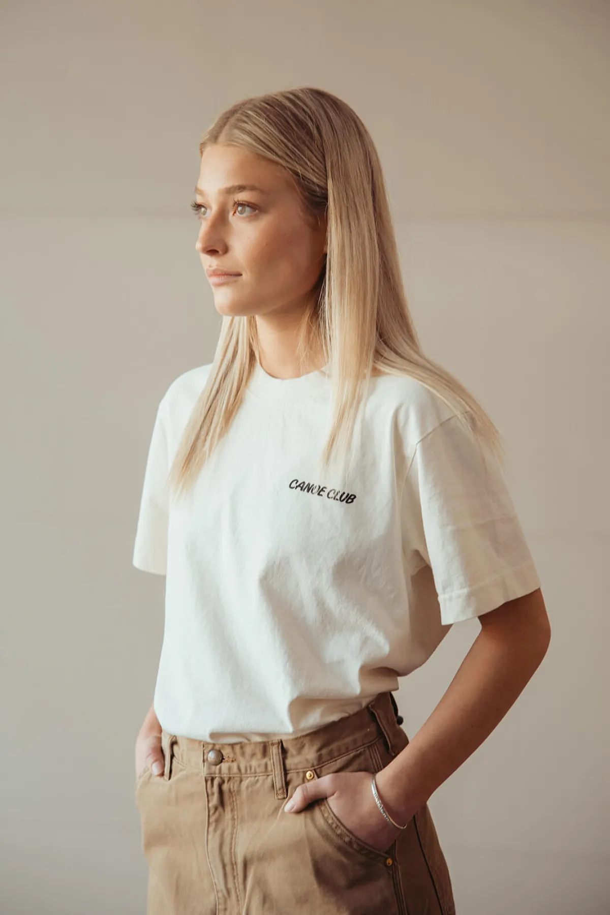 Canoe Club Collaborations Logo Tee - Parchment< Tees And Sweats