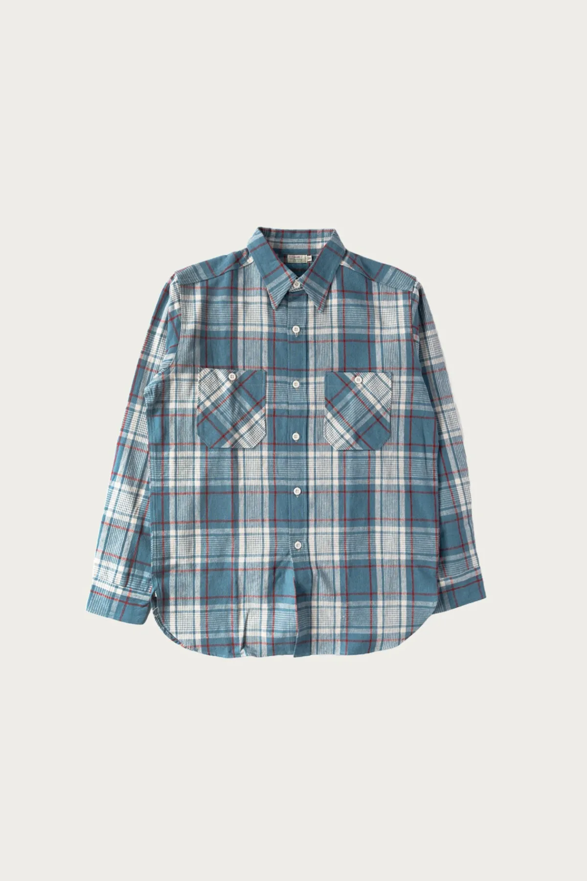 Warehouse & Co. Longsleeve Large Check Workshirt - Sax< Shirts