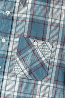 Warehouse & Co. Longsleeve Large Check Workshirt - Sax< Shirts