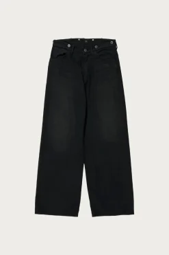 Taiga Takahashi Lot. 209 Buckle-Backed Trousers - Damaged Sumi Dyed Black< Pants