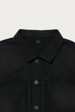 Taiga Takahashi Lot.309 Buckle-Backed Jacket - Damaged Sumi Dyed Black< Coats, Jackets, And Vests