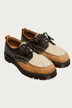 Dr. Martens Lowell - Kinsley Tumble Buttersoft/Dark Brown Hairy Suede/Light+Tan Desert Brown< Footwear