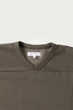 Lady White Co. L/S Football T-Shirt - Grey Olive< Tees And Sweats