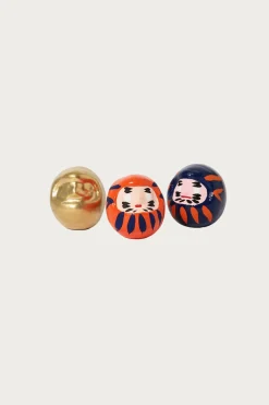 Beams Japan Lucky Charm Doll Petit Set - Gold/Orange/Navy< Homegoods