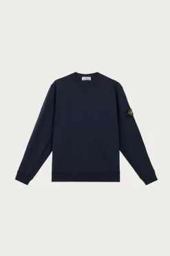 Stone Island Malfile Fleece "Old" Effect - Navy< Tees And Sweats