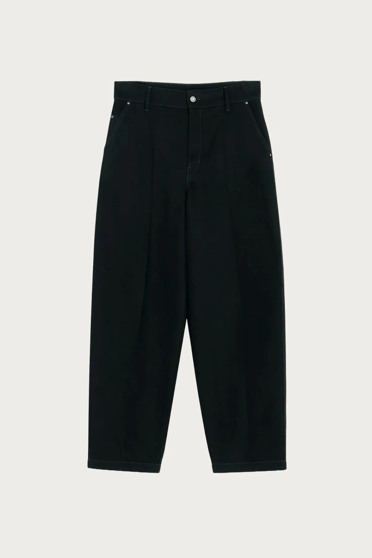 Lemaire Maxi Barrel Workwear Pants - Black< Pants