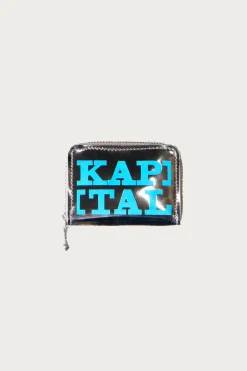 Kapital Mirror Leather THUMBS-UP Mini Wallet - Sax< Accessories