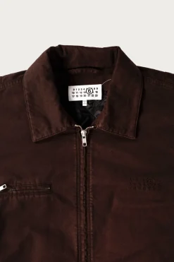 MM6 Maison Margiela Numerals Work Jacket - Chocolate Brown< Coats, Jackets, And Vests