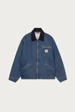 Carhartt Work In Progress OG Detroit Jacket - Blue/Dark Navy Stone Washed< Coats, Jackets, And Vests